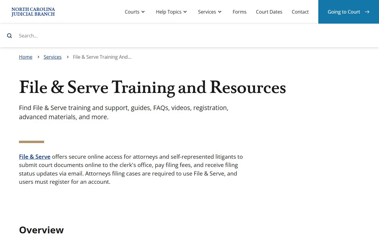 Franklin County court dockets File and Serve training resources
