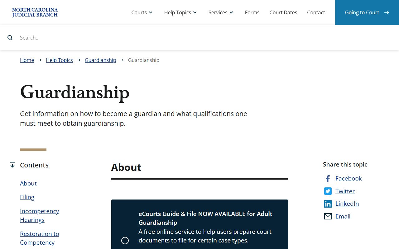 Franklin County court dockets guardianship hearing topic
