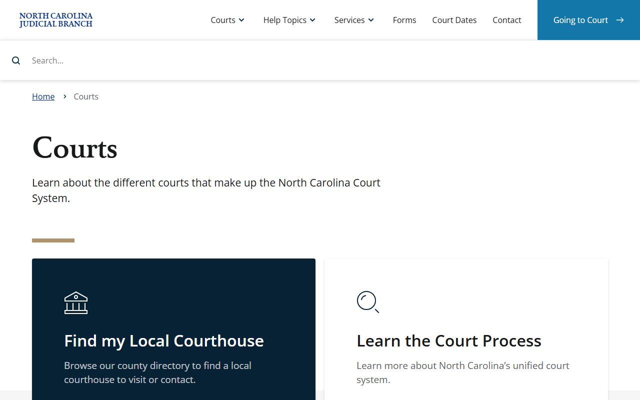 Franklin County court dockets North Carolina courts hierarchy