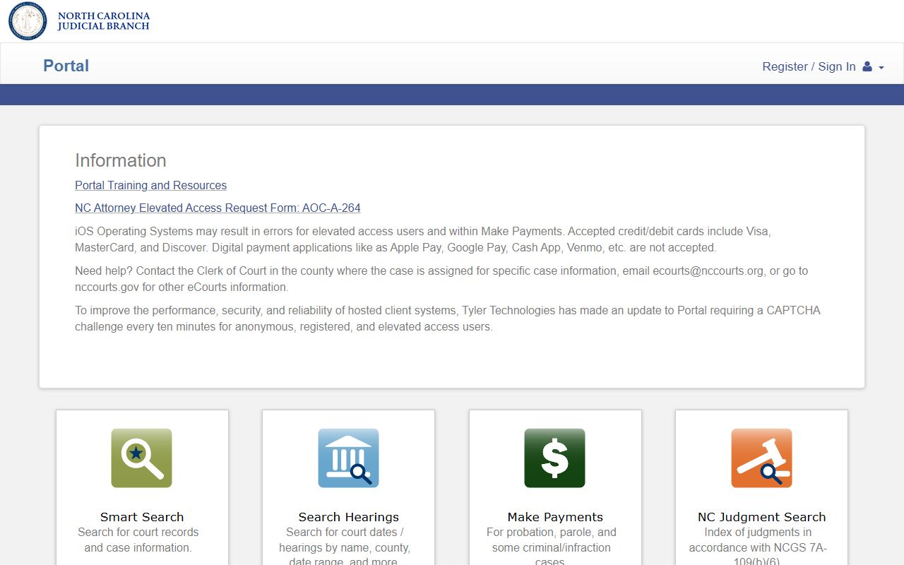 Franklin County court records NC eCourts Portal home